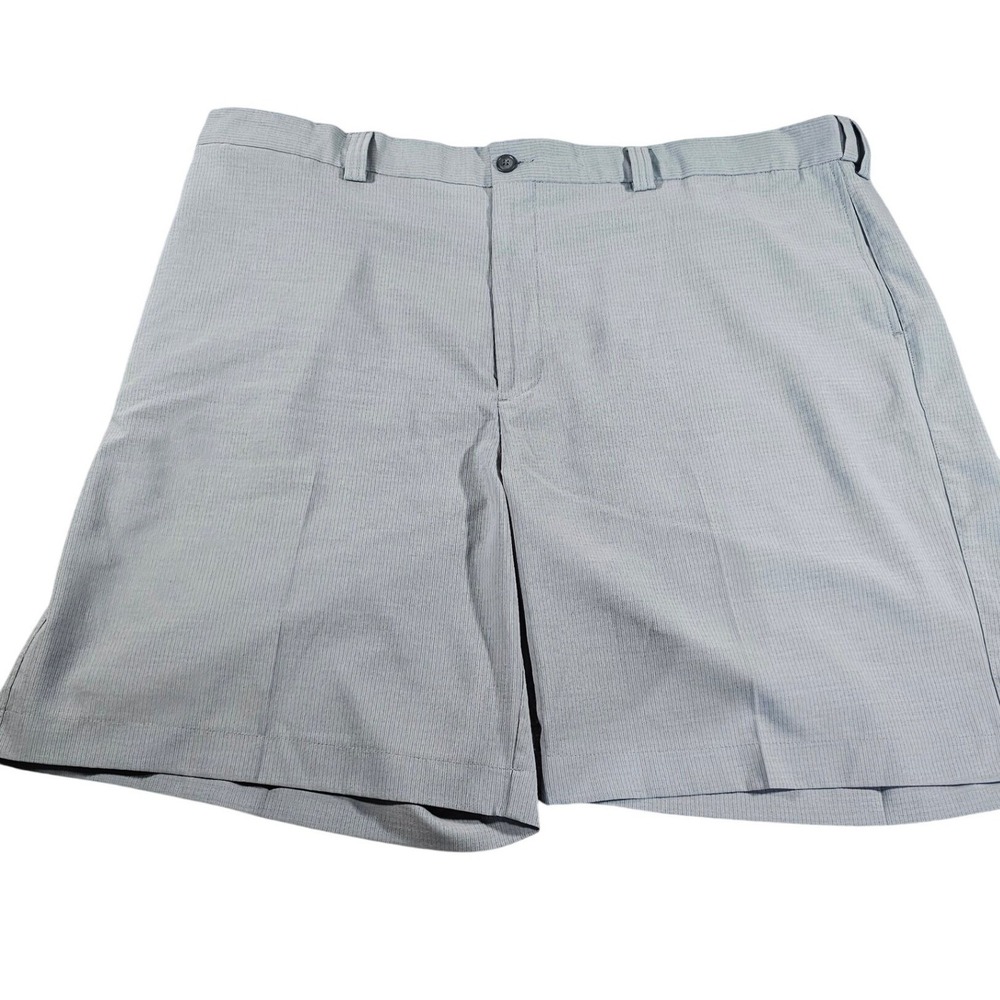 Oak Hill Golf Shorts Mens 48 Grey Micro Stripe Performance Big and Tall Classic